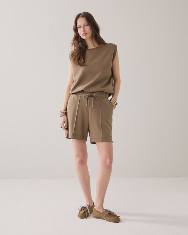 Short Soft Scuba - dark clay