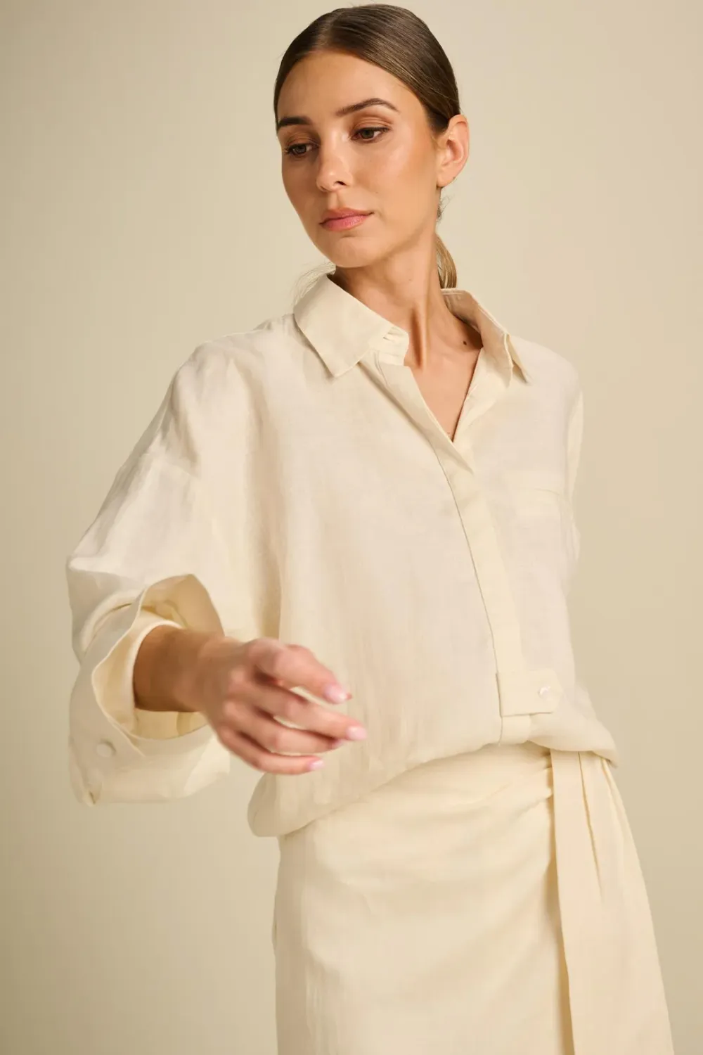 Blouse Aura Linen - Ivory