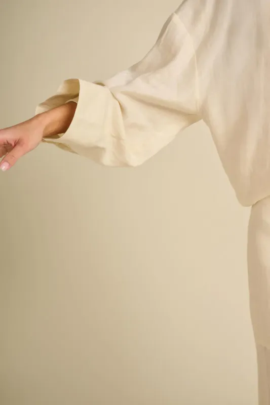 Blouse Aura Linen - Ivory