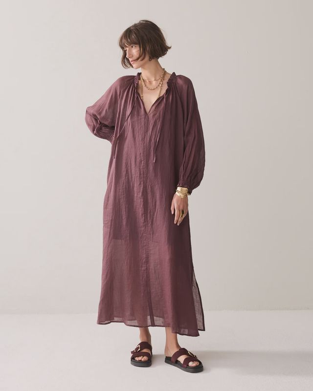 Dress Ramie - Deep Fig