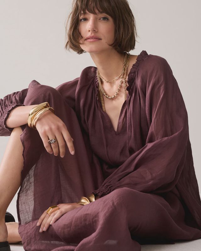 Dress Ramie - Deep Fig