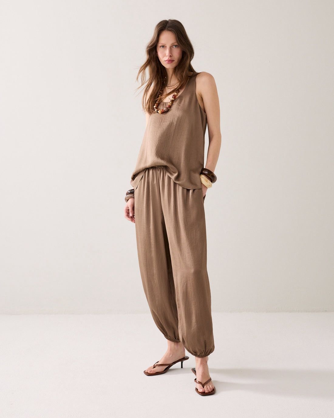 Trousers Silky Touch - Deep Fig