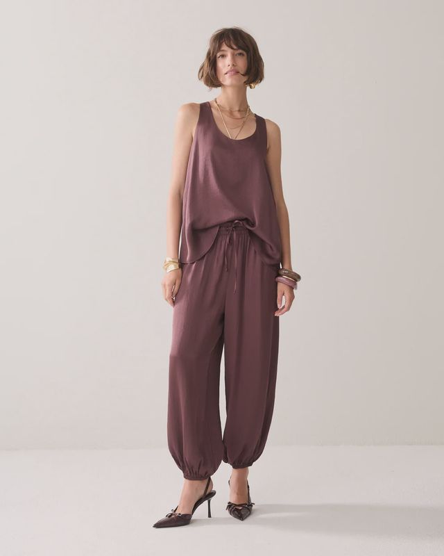 Trousers Silky Touch - Deep Fig