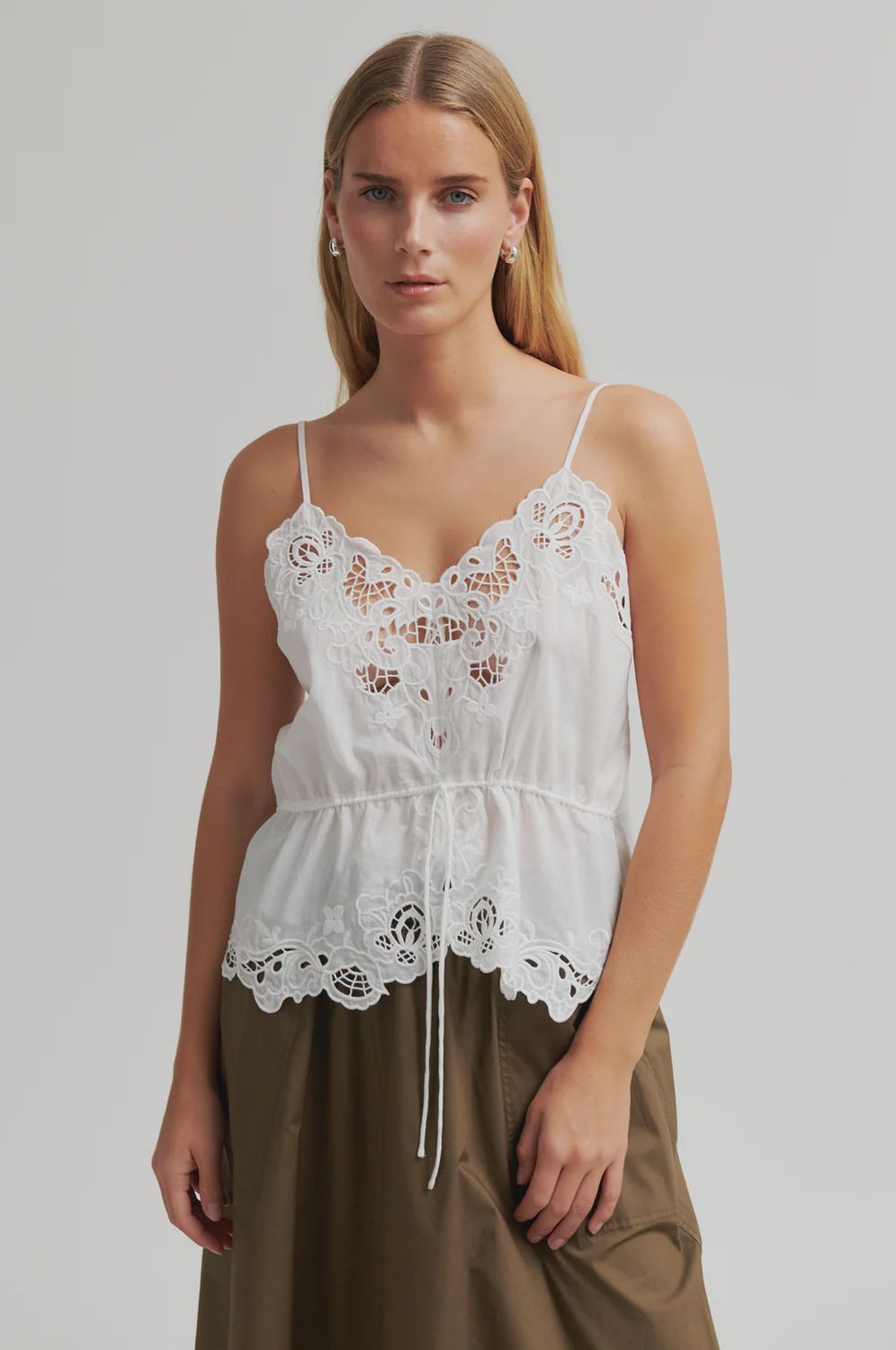 Shia Strap Top - white