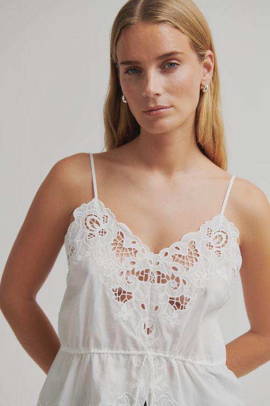 Shia Strap Top - white
