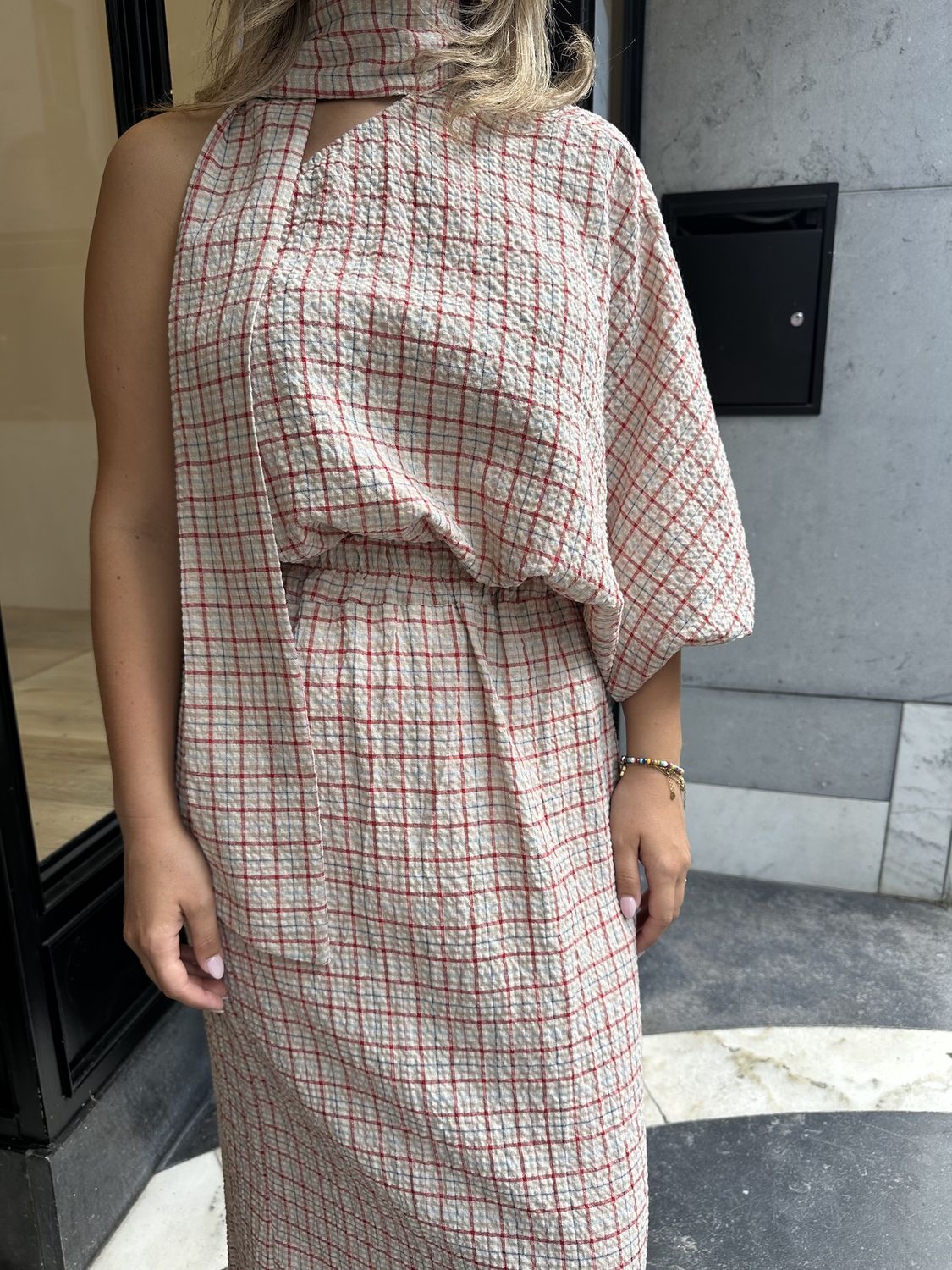 Macy Checked Blouse - One Size