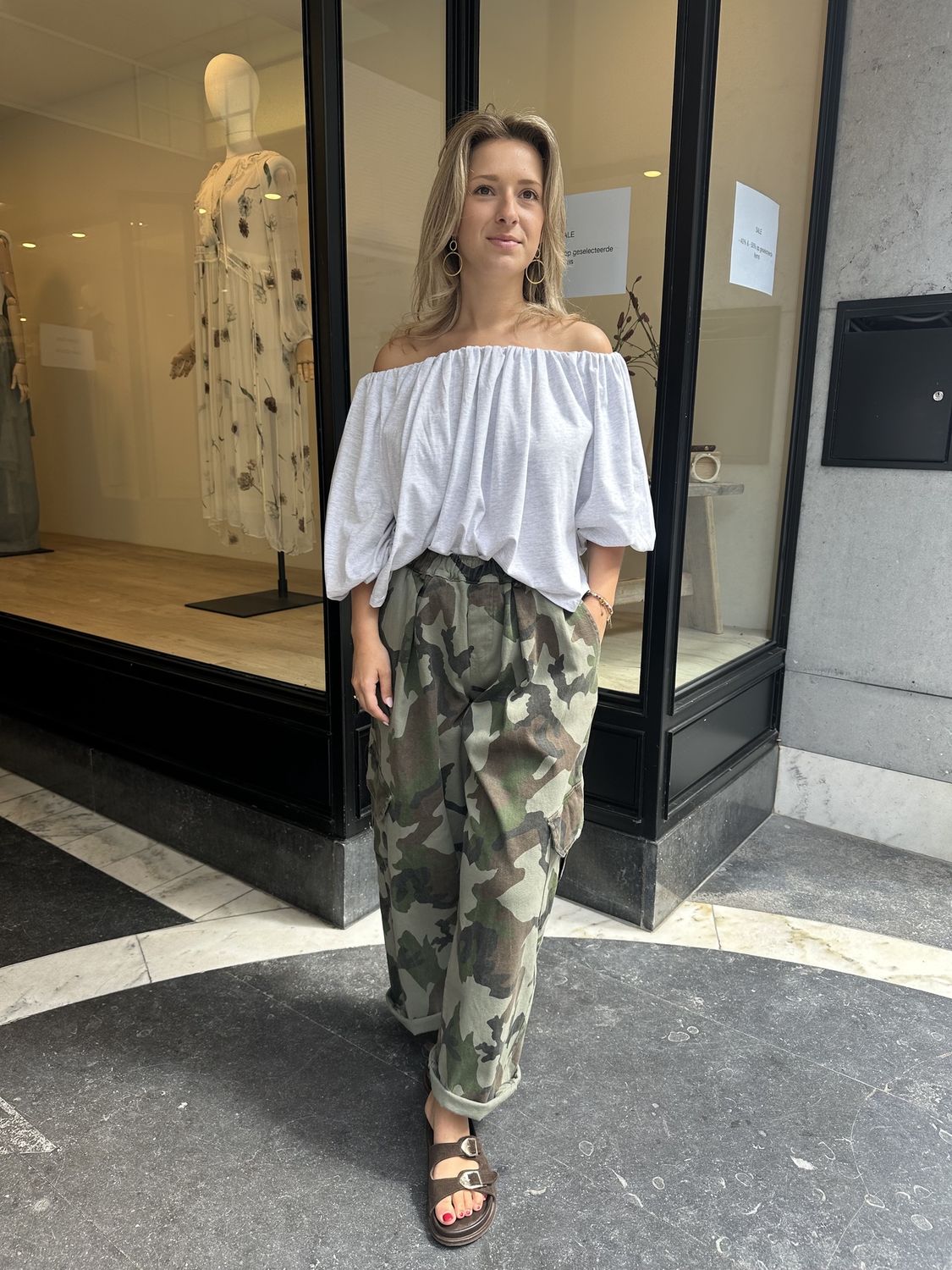 Army Printed Balloon Pants - One Size