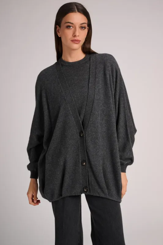 Cardigan Arran - Dark Grey