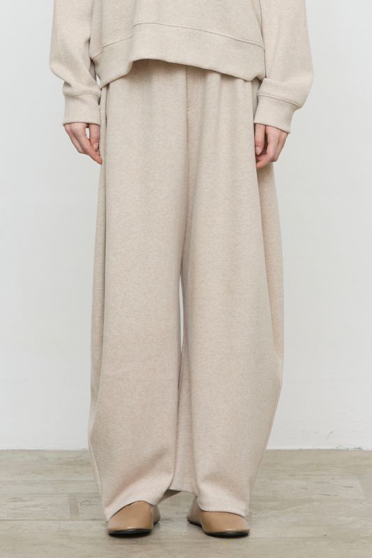 Broek in sweaterstof - Beige