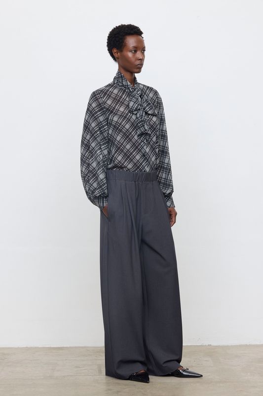 Geklede Broek Met Elastiek - Grigio Scuro