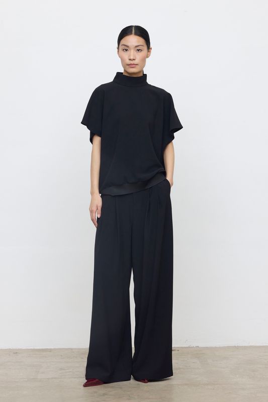 Geklede Broek Met Plooien - Nero