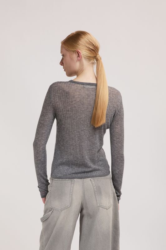 Trui met Glitterdetail - Grigio
