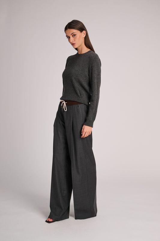 Trousers Valley Pinstripe  - Dark Grey