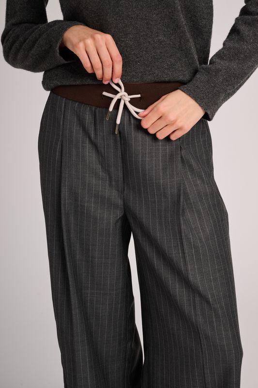 Trousers Valley Pinstripe  - Dark Grey