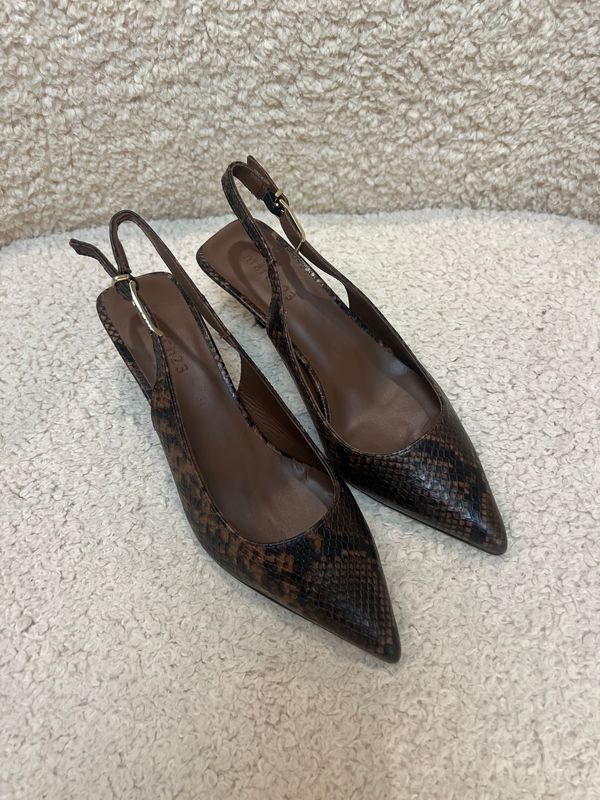 Reese slingback - Chocolat Python
