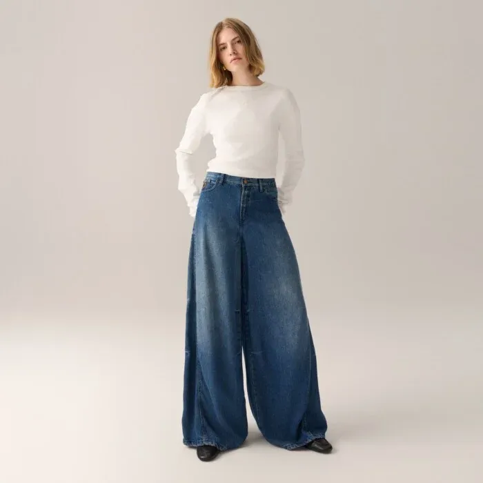 Aerea jeans double dip - deep indigo flow