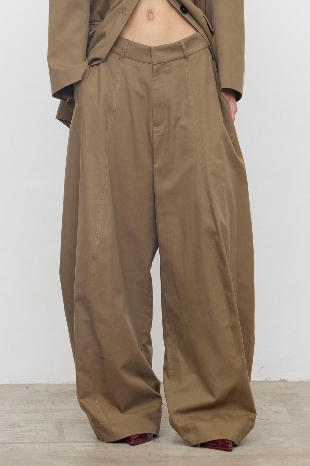 Barrel Trousers - verde kaky