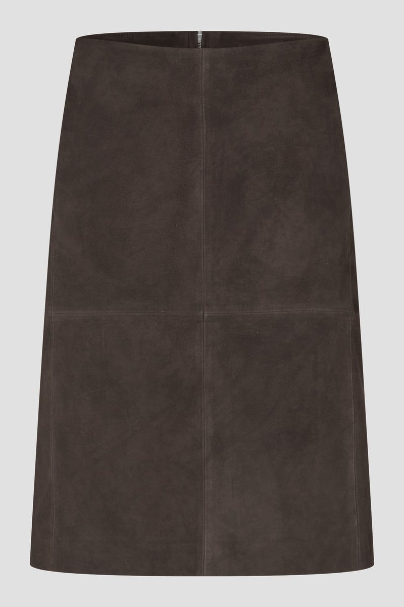 Zonie Suede Skirt - Demitasse