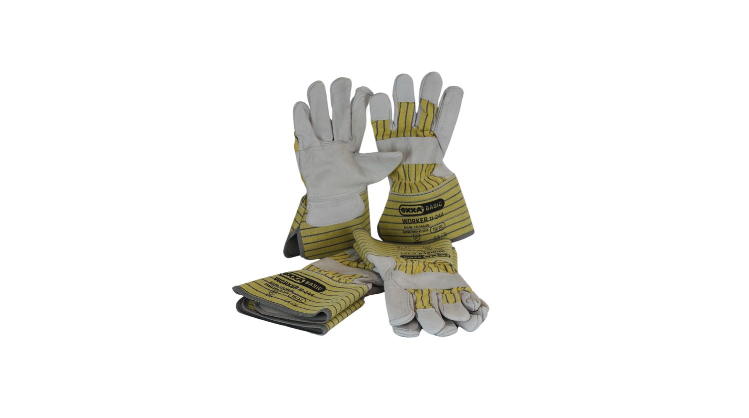 Handschoen Geel/Blauw Palmversterking 10 XL