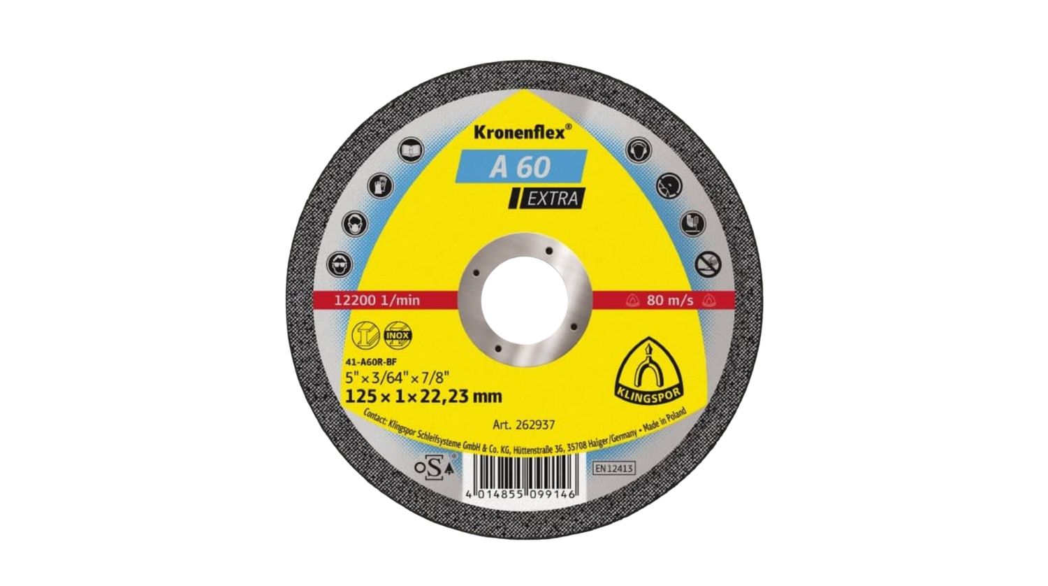 ​Cutting Discs 125 x 1.6 x 22.23mm – Reliable Discs for Precision Cutting
