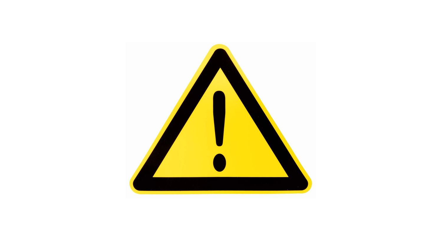 ​Triangle Sticker Danger Exclamation Mark 9cm Yellow/Black