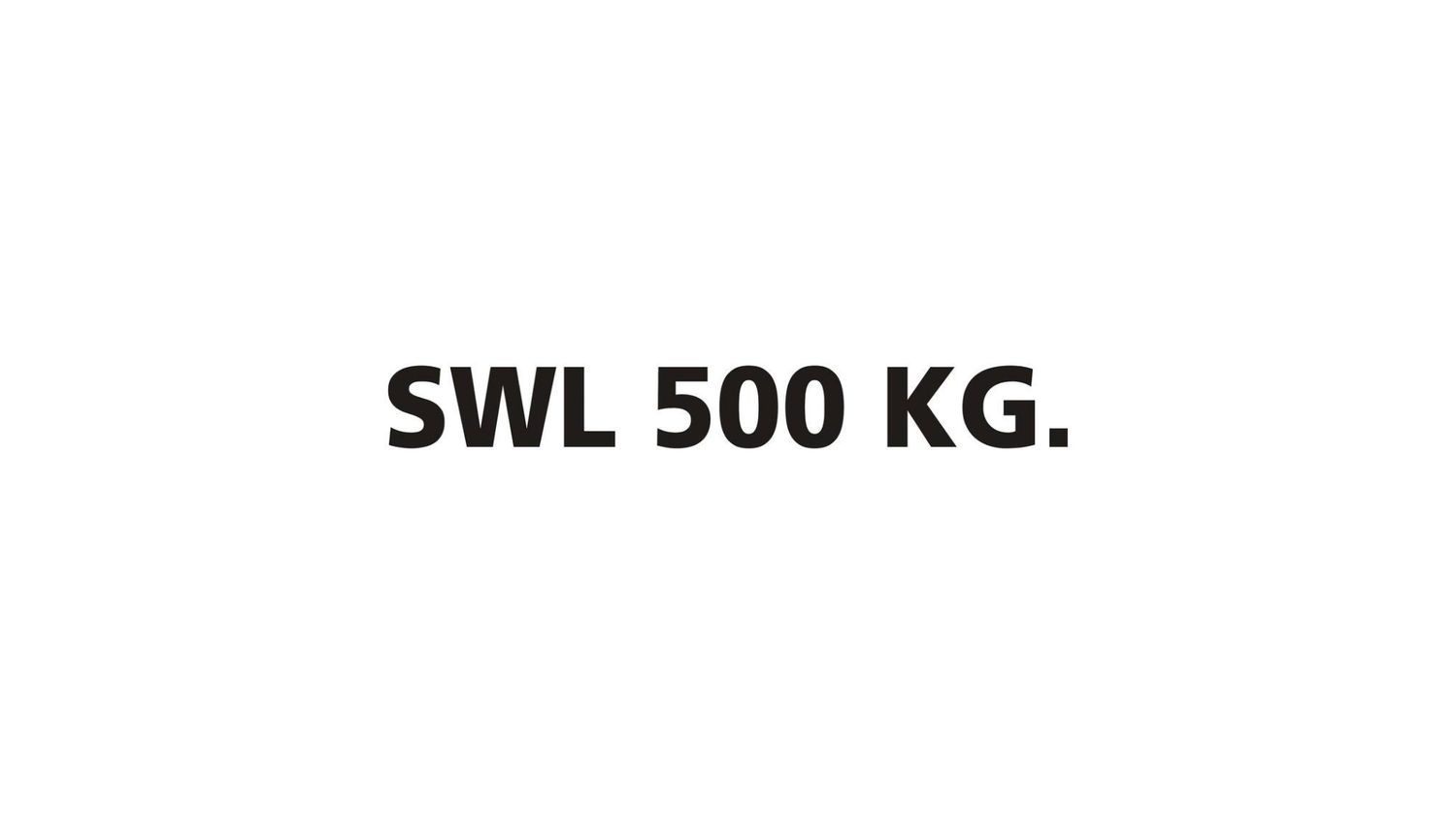 SWL Sticker – Rectangular 100×15 cm (White/Black)