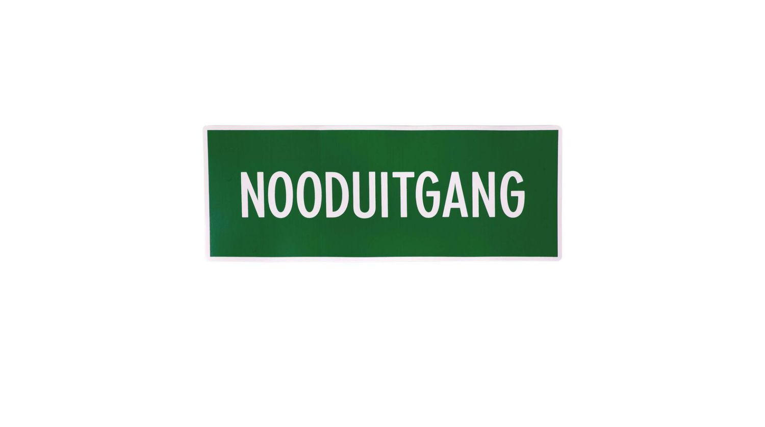​Rectangle Sticker Emergency Exit 30cm x 12cm Green/White