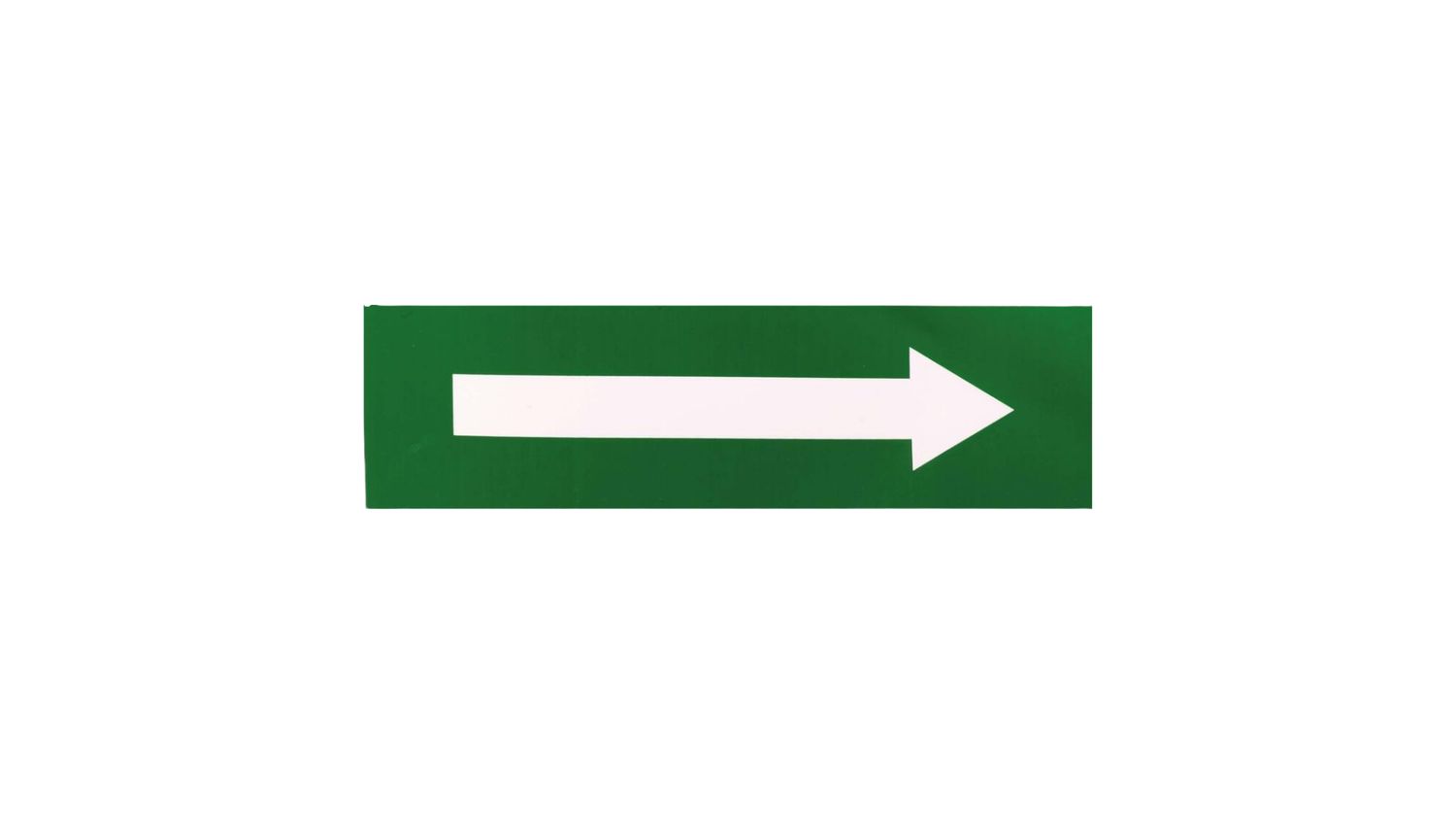 Escape Direction Sticker – Arrow 25×8 cm (Green/White)