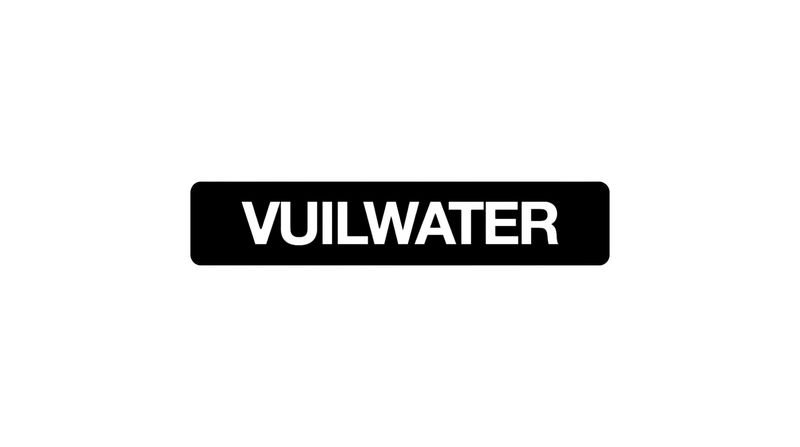 Sticker Rechthoek Vuilwater 10cm x 2cm Zwart/Wit