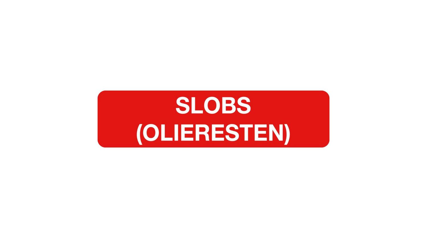 Warning Sticker – "Sludge/Oil Residue" (Red/White)