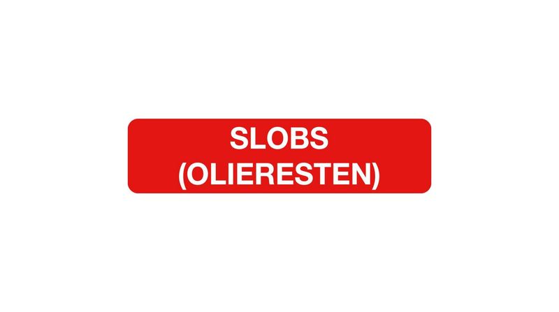 Warning Sticker – "Sludge/Oil Residue" (Red/White)