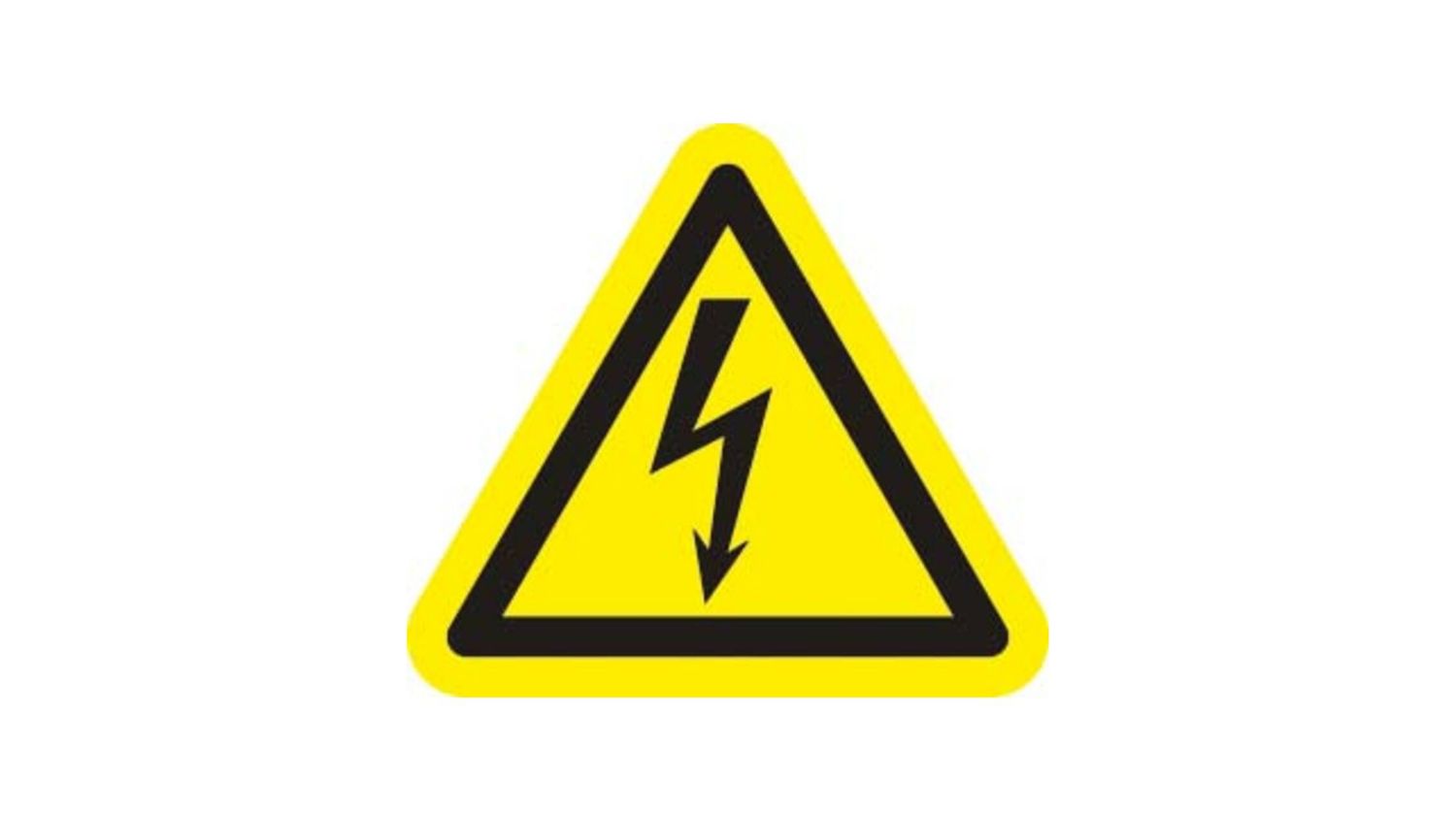 ​Triangle Sticker Electrical Voltage 9cm Yellow/Black