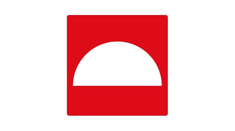 Sticker Vierkant Brandblusinstalatie 10cm Rood/Wit