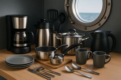 ​Everything you need for cooking, serving, and dining on board.