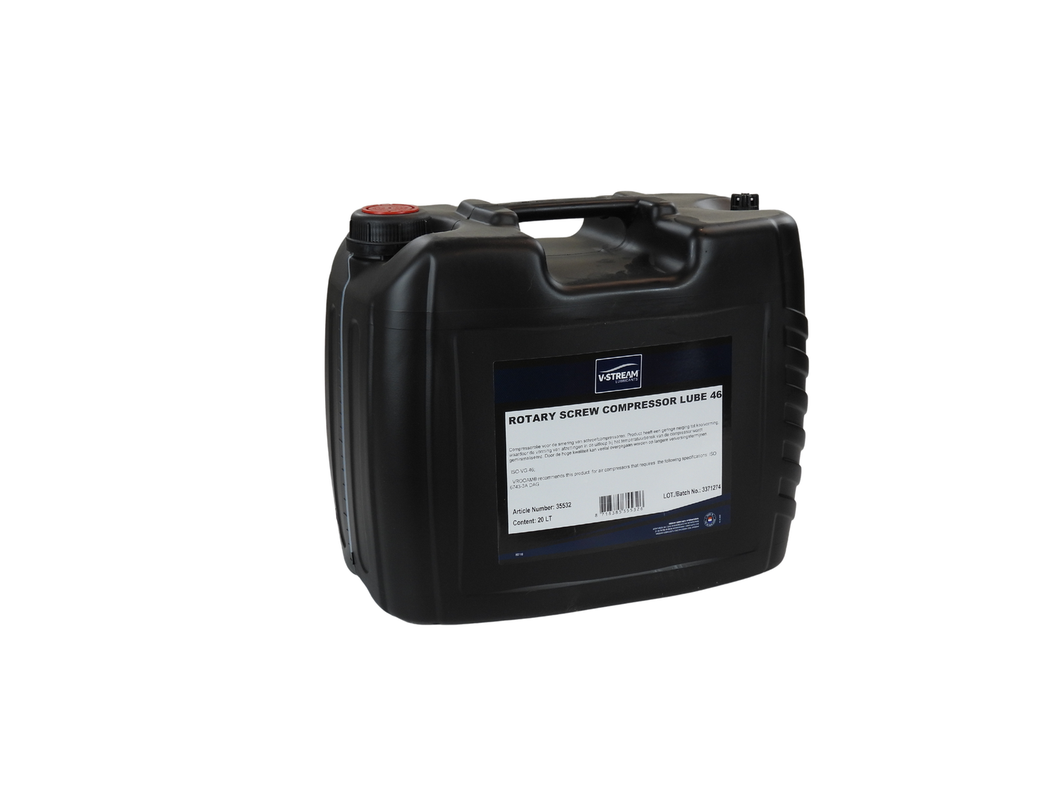 ​  V-Stream Rotary Screw Compressor Lube 46 – 20 Litres – Synthetic compressor oil for marine onboard use