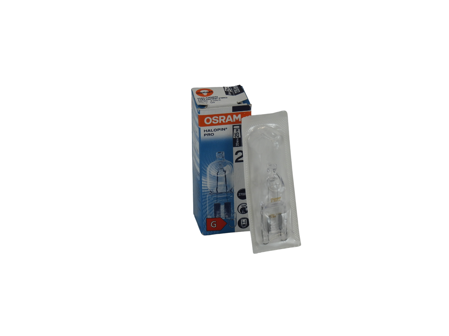 Halogeenlamp G9 230V 20W 2700K 235Lm