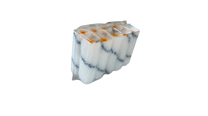 Paint Roller Nylon Blue Stripe – 10 cm (10 pcs)