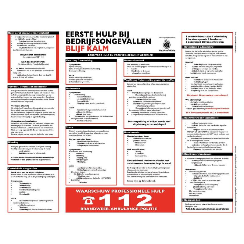 Bord Rechthoek E.H.B.O Nederlands 30cm x 39cm