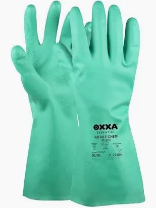 ​Nitril-Chemikalienhandschuhe Grün – 33 cm, Größe 10