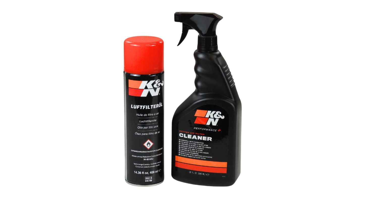​Luftfilteröl Aerosol (400 ml) + K&N Power Cleaner 32 oz