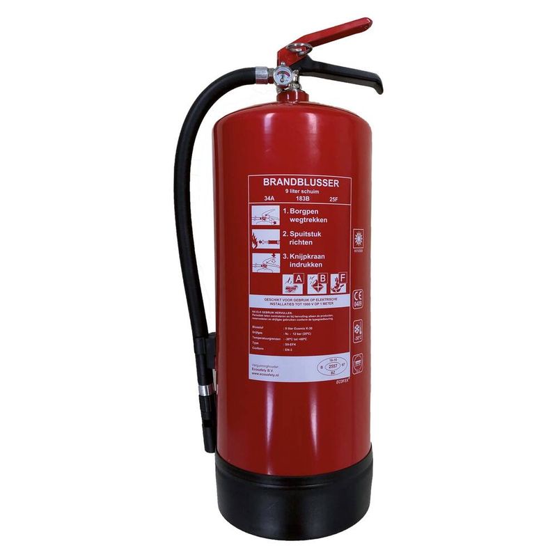 Brandblusser Schuim Vorstvrij 9 Liter