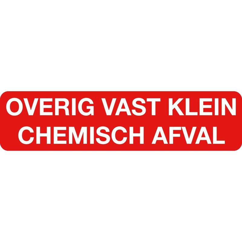 Sticker Overig Vast Klein Chemisch Afval 17cm x 4cm