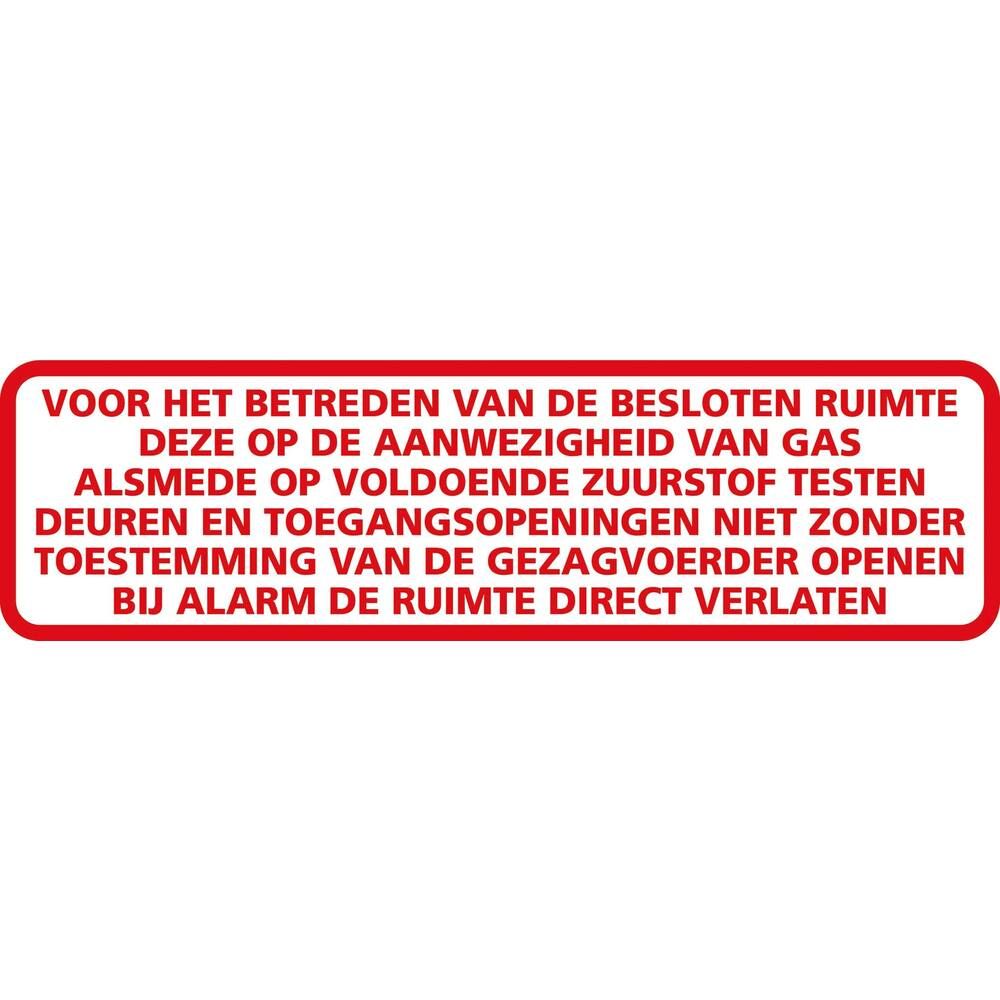 Sticker Betreden Gesloten Ruimte 25cm x 7cm