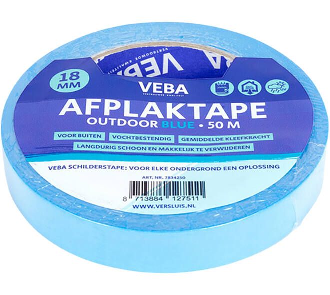 AFPLAKTAPE OUTDOOR BLUE 18mm