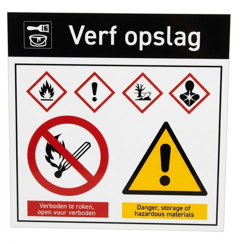 Sticker Verf Opslag 20cm x 20cm