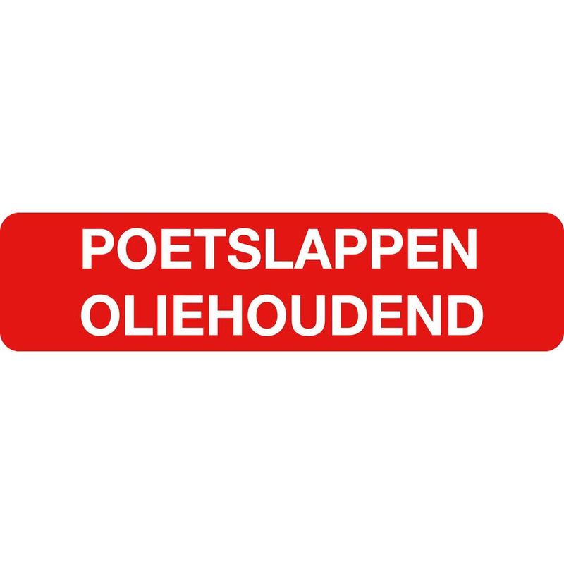 Sticker Poetslappen Oliehoudend 17cm x 4cm