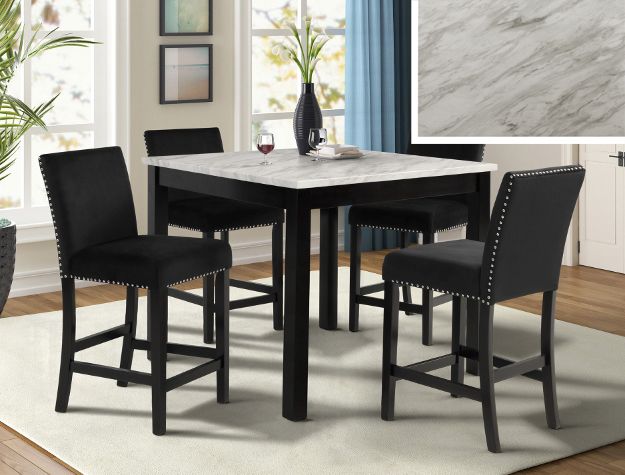 Lennon 5pc. Counter Height Table Set in Black  1715SET