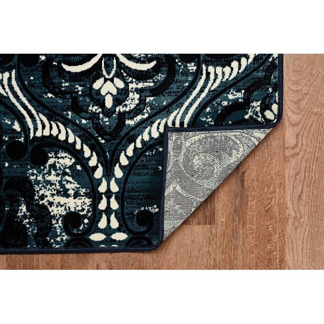 Vintage K. Arthur Navy and Navy 5x7.6 Rug