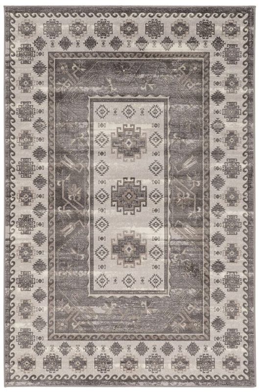 Vintage K. Arthur Grey and Charcoal 5x7.6 Rug