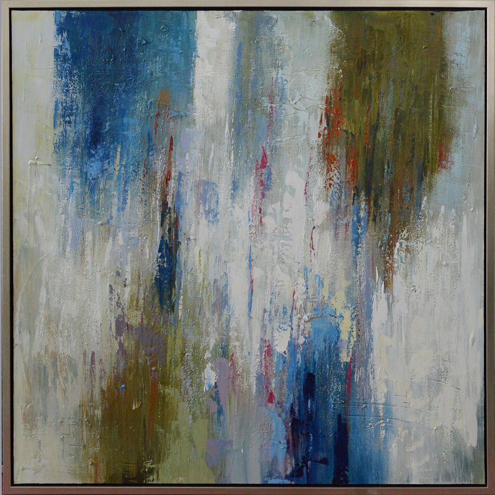 Art Painting, Silver Frame, L40&quot;H40&quot;W1.5&quot; JA64HG4040S